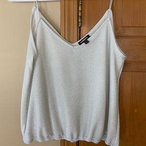 Silver sparkly Express tank